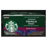 72 CT Starbucks dark roast cups