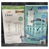 4 pack of dove deodorant cucumber & green tea, 72