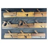 9 antique wood planes