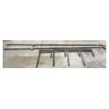 6 clamps, 2 are 10 feet long