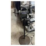 Vintage Craftsman pedestal grinder equipped with