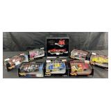 8 die-cast NASCAR 1:43 scale cars, in original