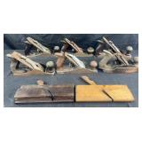 8 antique & vintage wood planes