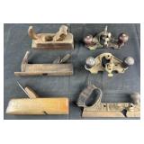 6 antique wood planes