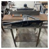 Vintage J.D. Wallace & Co. Jointer on stand,