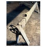 Antique wooden shaving horse, 115' x 18' x 33'