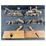 6 antique wood planes