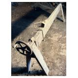 Antique wooden shaving horse, 115' x 18' x 33'