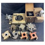 Group of router cutting heads & more
