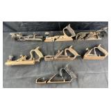 7 vintage Stanley wood planes
