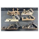 6 antique Stanley wood planes