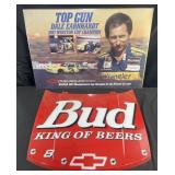 Bud car hood wall decoration & Dale Earnhardt