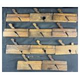 11 antique wood planes