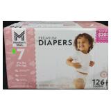 126ct size 7 premium diapers