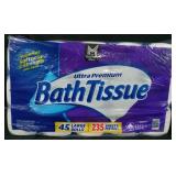 Ultra premium bath tissue 45 large rolls