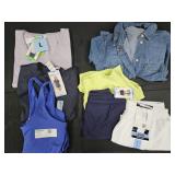 Women's size Large shirts, denim romper and