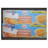 2- Dole Mandarin Oranges 20 individual cups each