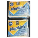 2- Napkins 1200 napkins per pack