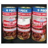 3 4pk cans 48oz Butterfield farms roast beef in