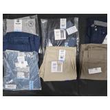 Men's size 32x30 and 32x32 pants. Size 32 shorts.