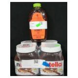 Nates honey 40oz bottle. 2 2pk Nutella spread