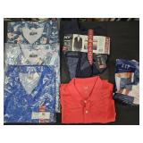 Men's size X-Large shirts, blazer and boxers.