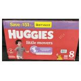 Huggies 8 and over 46lb. 88ct little movers