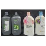 2- Dove Men's body wash 30oz each. 2- Olay body
