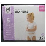 Size 5 premium diapers 160ct