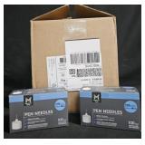 Pen Needles. 24 boxes 100 count per box. 31G x