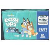 Pampers size 5T/6T easy ups 86 ct