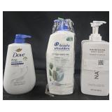 Dove body wash 30oz. Head and Shoulders shampoo