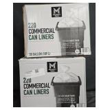 2- Commercial 50 gallon Can Liners 220 count each
