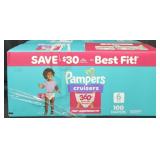 Pampers Cruisers size 6 diapers 100 count