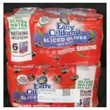 2 6pk cans  early California  black sliced olives