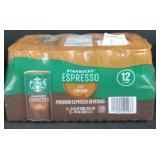 Starbucks espresso and cream 12pk beverage