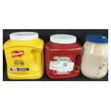 Heinz  ketchup 114oz. French's yellow mustard
