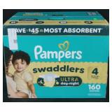 160ct Pampers swaddlers size 4 diapers