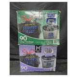 Power Flex 39 gallon trash bags 90 count. Power