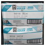 2 2000ct pure cane sugar packets