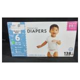 138ct size 6 premium diapers