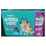 Pampers easy ups size 4t/5t 105ct training