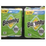 2- Bounty paper towel 12 rolls each