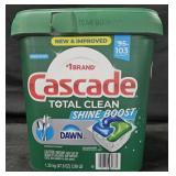 Cascade total clean dishwasher pacs 103 count