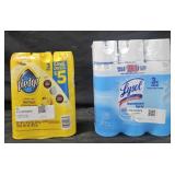 Pledge 3 pack 9.7oz cans. Lysol Disinfectant