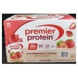15pk premier protein strawberries and cream