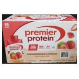 15pk premier protein strawberries and cream