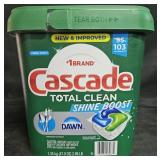 Cascade Total Clean dishwasher pacs 103 count