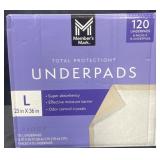 120 size large total protection underpads