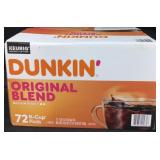 72ct kcup pods dunkin original